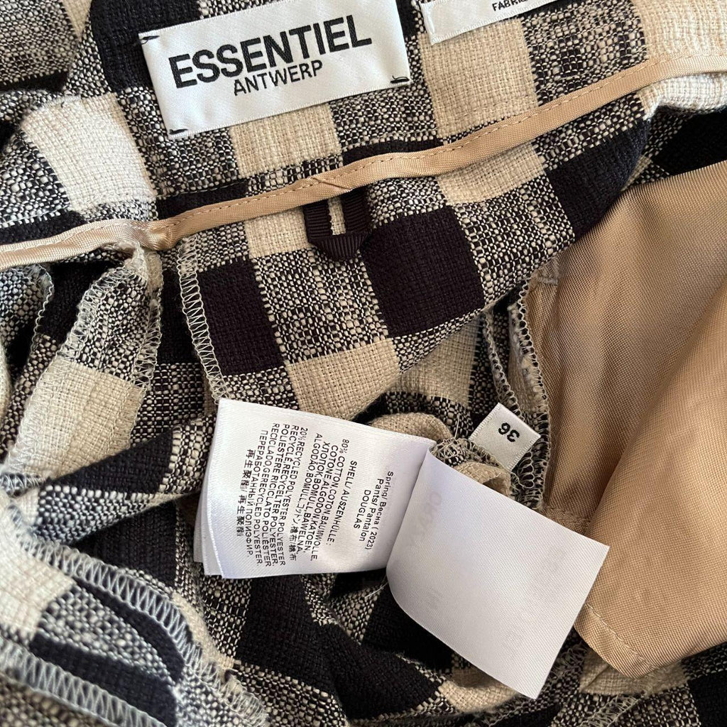 Essentiel Antwerp Checkered Relaxed-fit Pants Size 36/S.