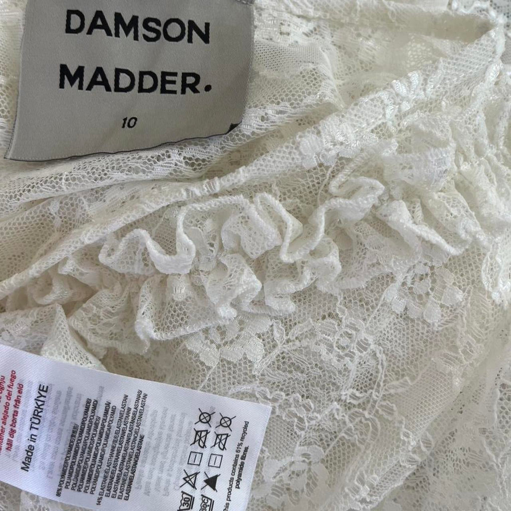 Damson Madder LEILA Flower Lace Maxi Dress.