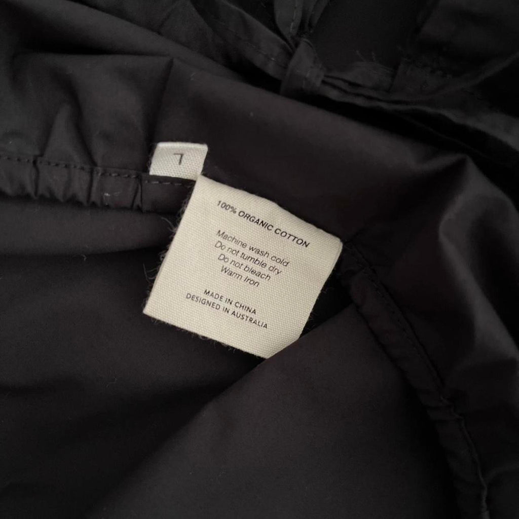 Deiji Studios RUCHED TIE Midi Dress in Black.