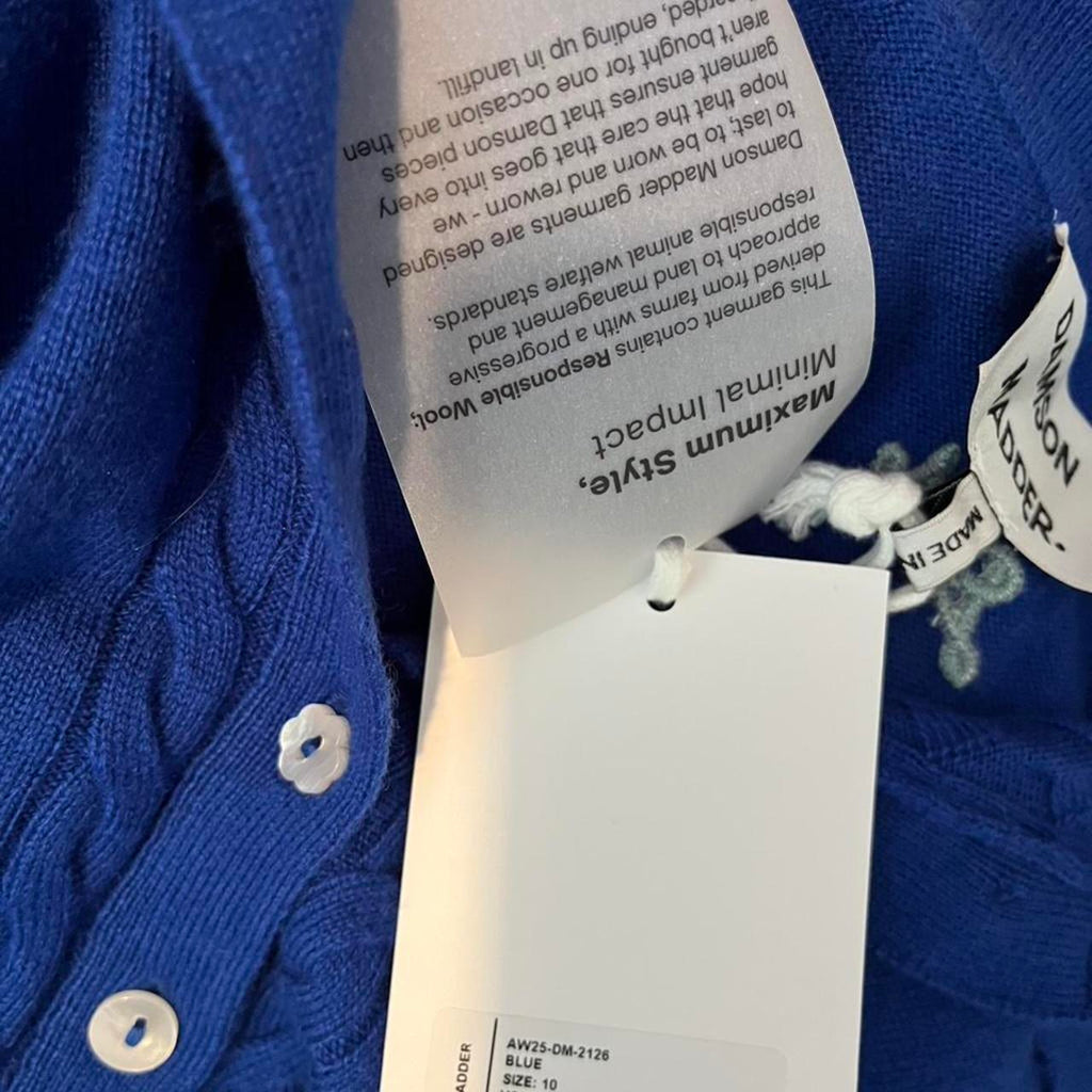 Damson Madder BNWT VOULA Cardigan in Blue.