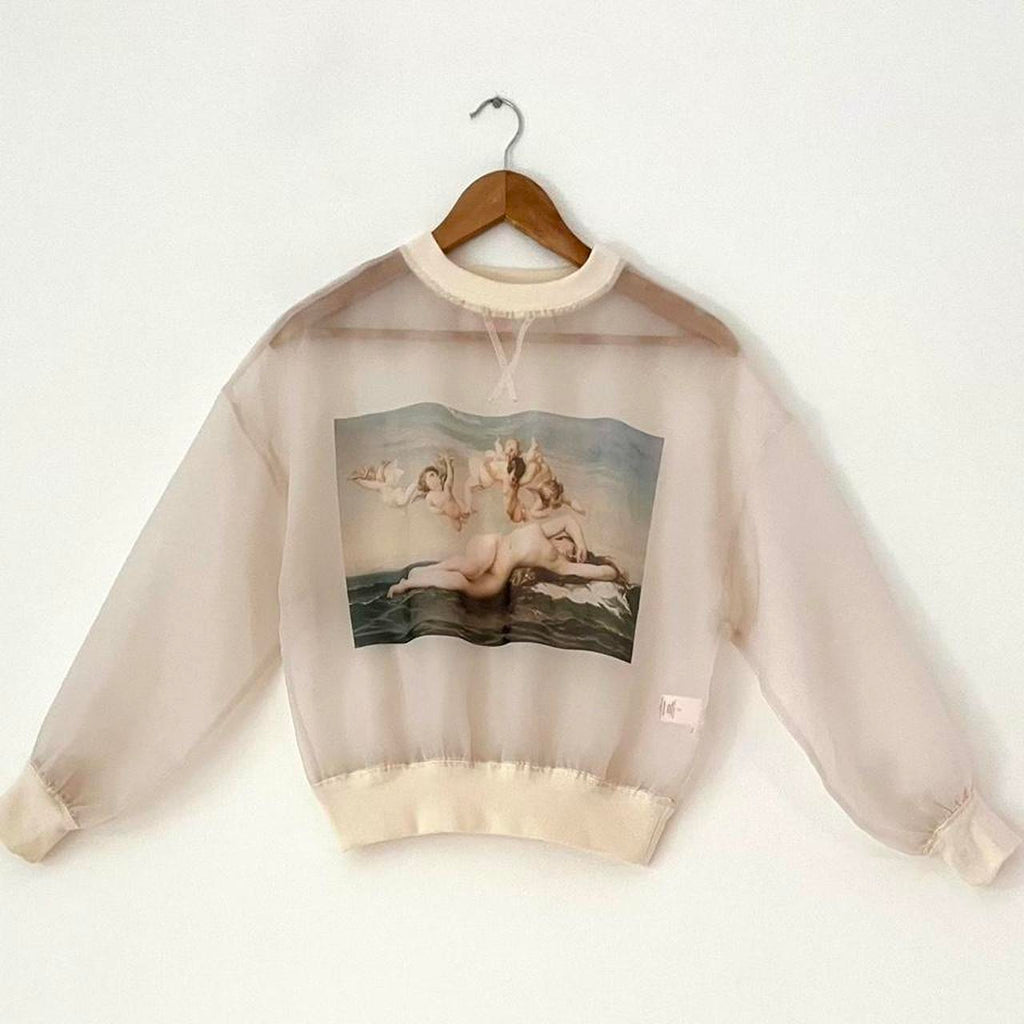 Selkie THE GHOSTED Sweater in Oatmilk.