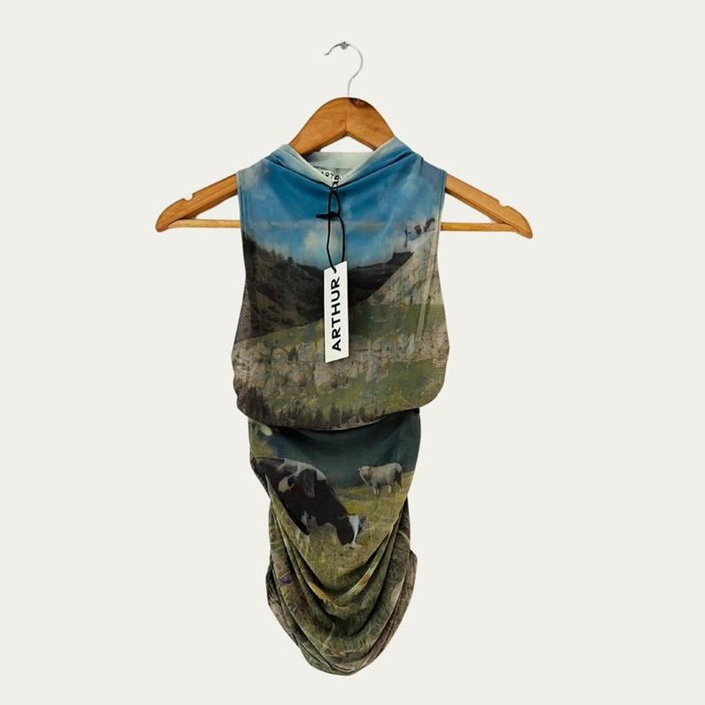 Arthur NWT Ruched Tank Top in Bucolic.