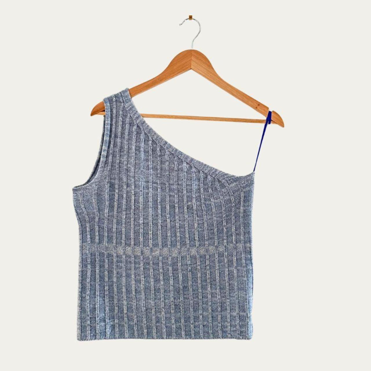 Permanent Vacation TENSION Knitted Singlet in Denim Size 2/AU10-12.