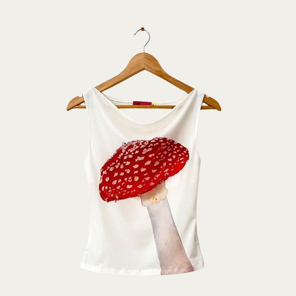 Tyler McGillivary MUSHROOM Cowel Neck Top.