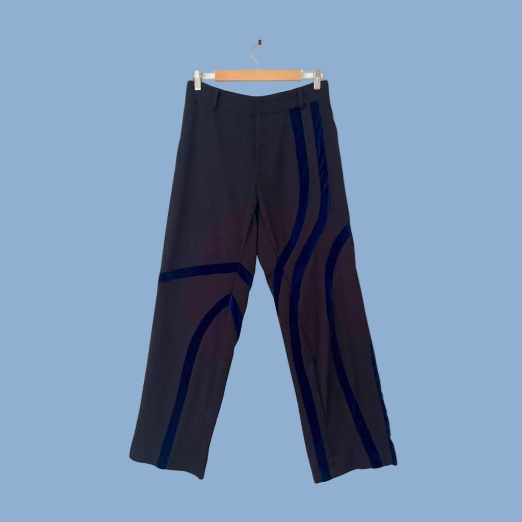 Karla Laidlaw Velvet Applique Pants.