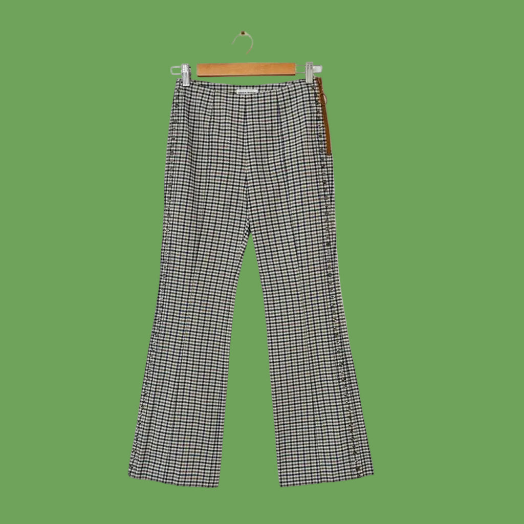 Sonia Rykiel Plaid Cropped Trucker Pants.