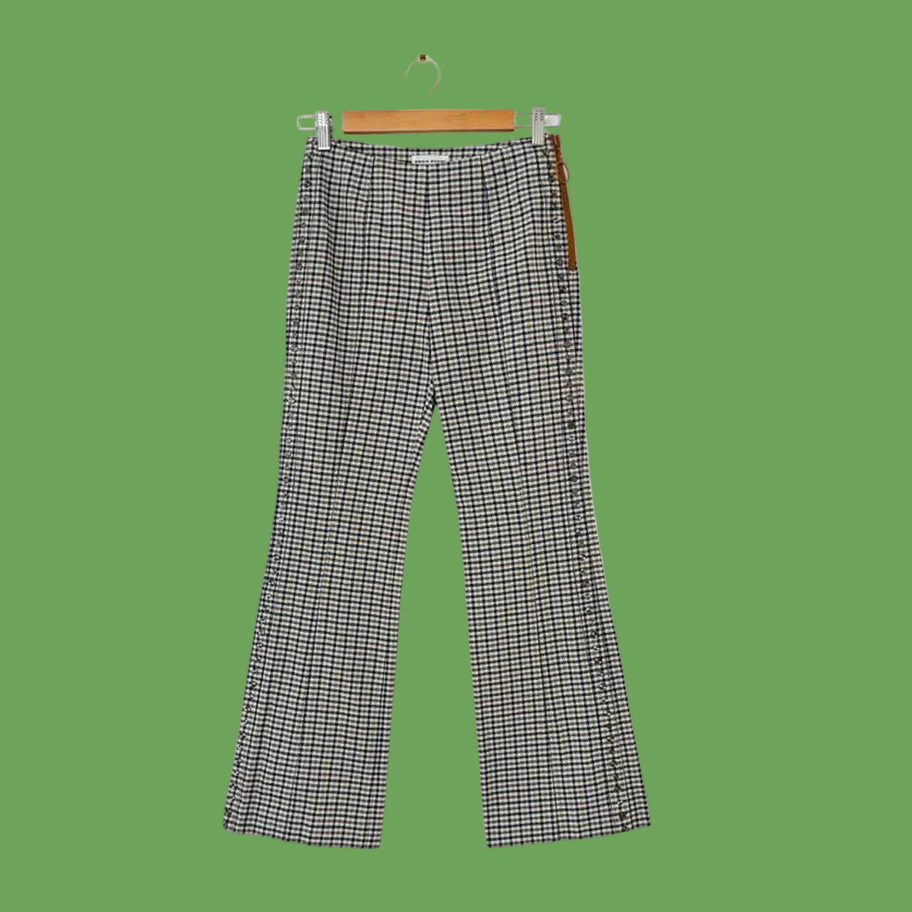 Sonia Rykiel Plaid Cropped Trucker Pants.