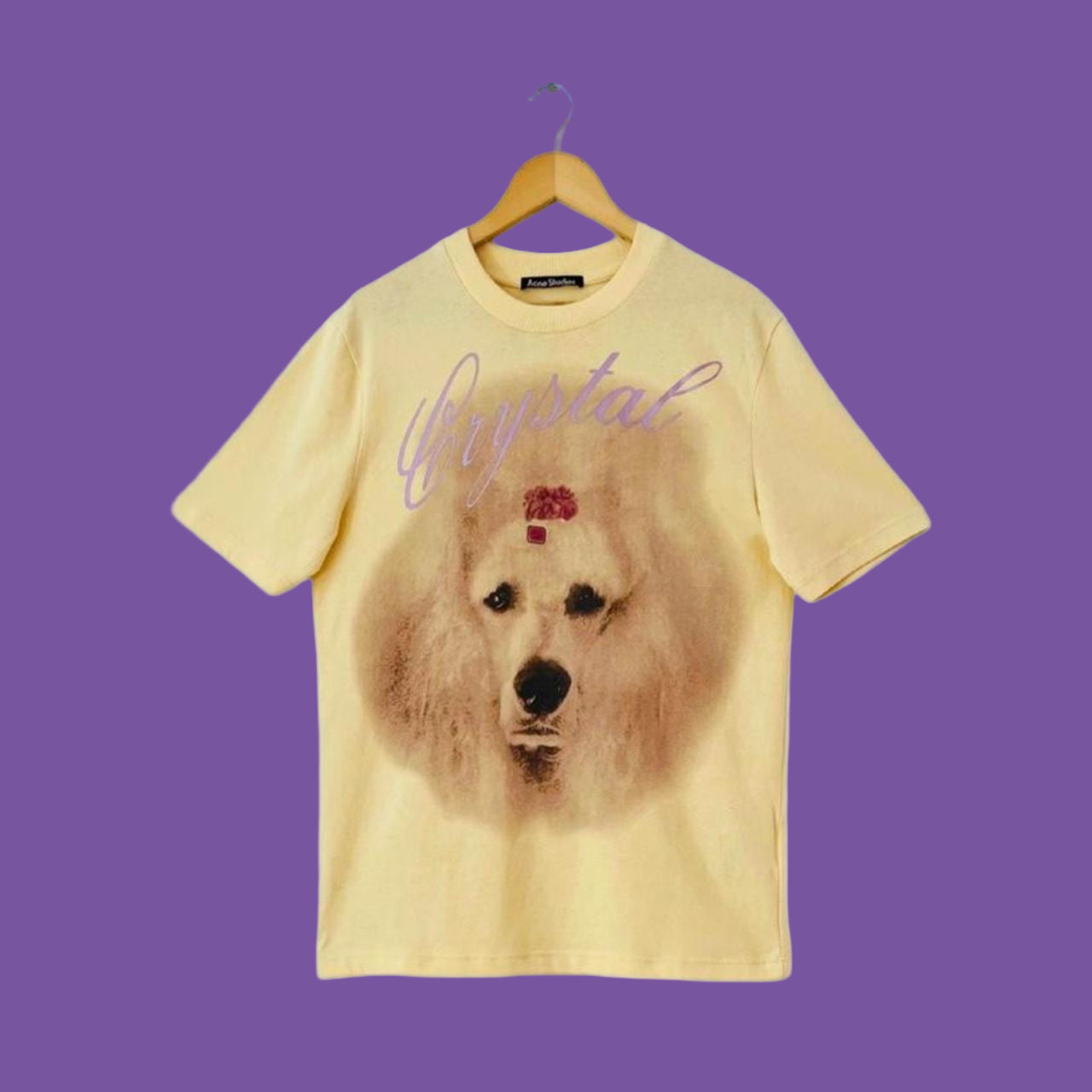 Acne Studios EXFORD Dog-Print Cotton-Jersey T-shirt.