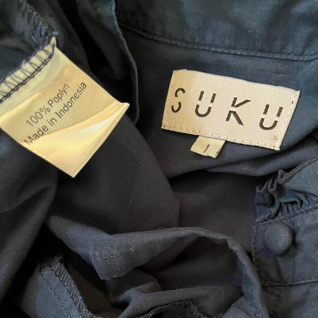 SUKU Home Midi Smock Dress in Navy.