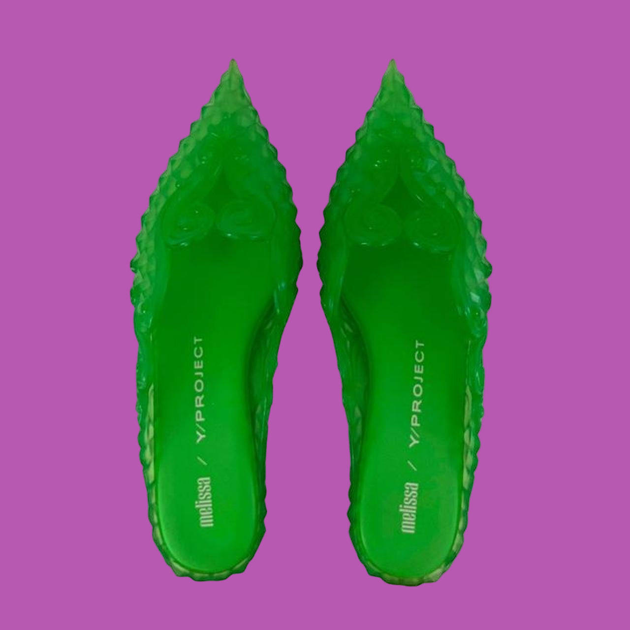 Melissa x Y/Project COURT Shoe in Green.