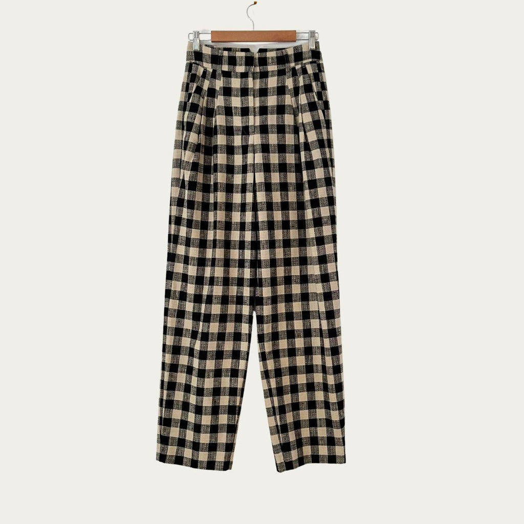 Essentiel Antwerp Checkered Relaxed-fit Pants Size 36/S.