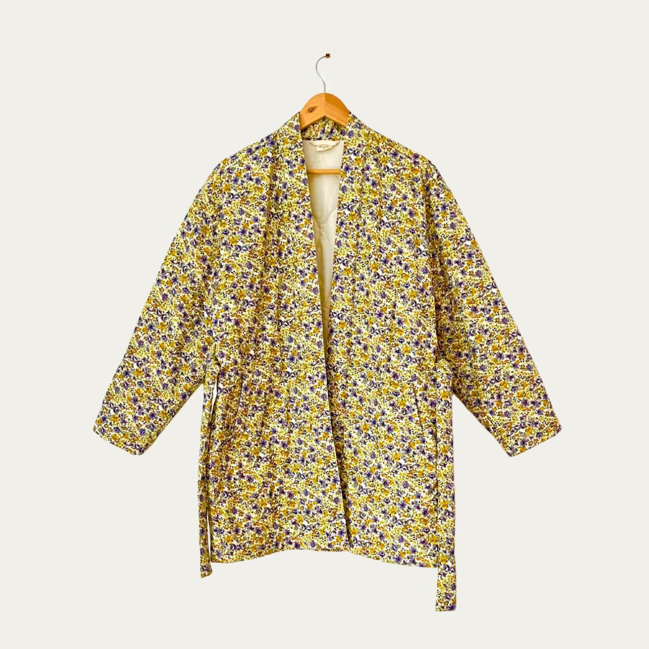 Oak Meadow Floral Quilted Coat Size XS-S.