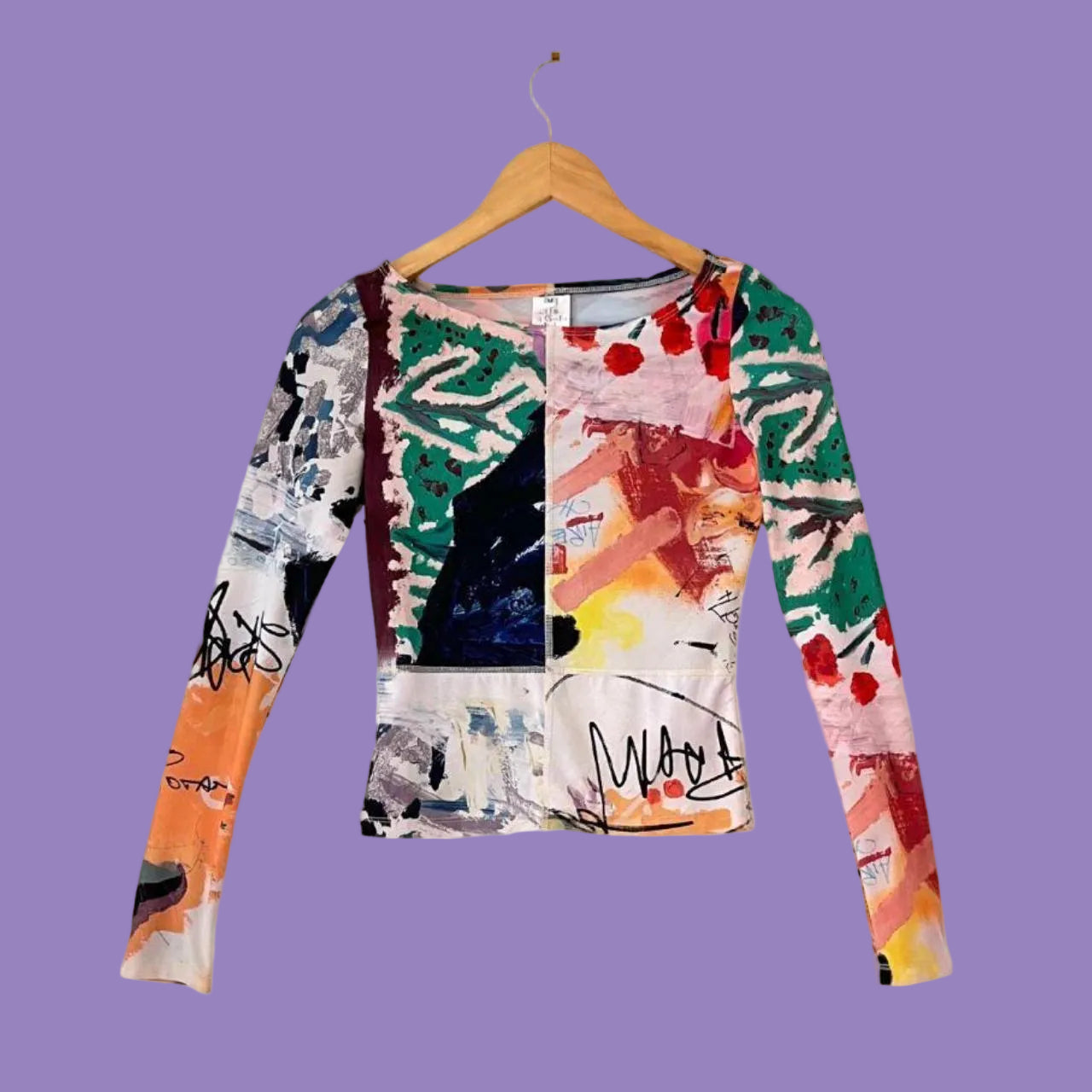 All Is A Gentle Spring RAINBOW FLEX Tapestry Long Sleeve Top.