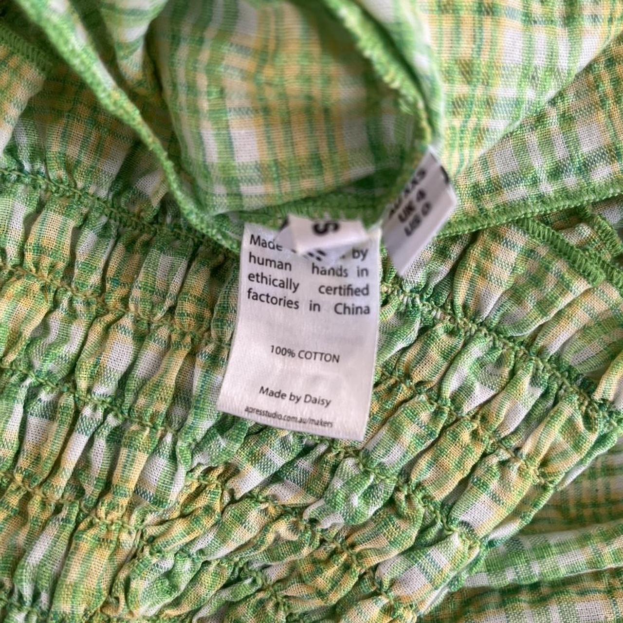 Après Studios Strapless Ruched Mini Dress in Citrus Plaid