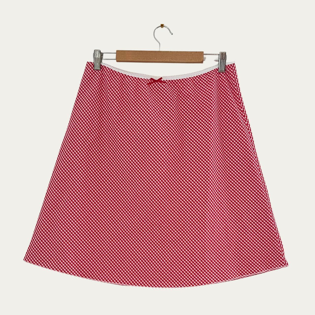 Guizio PALOMA Skirt in Gingham Poppy and White Size S.