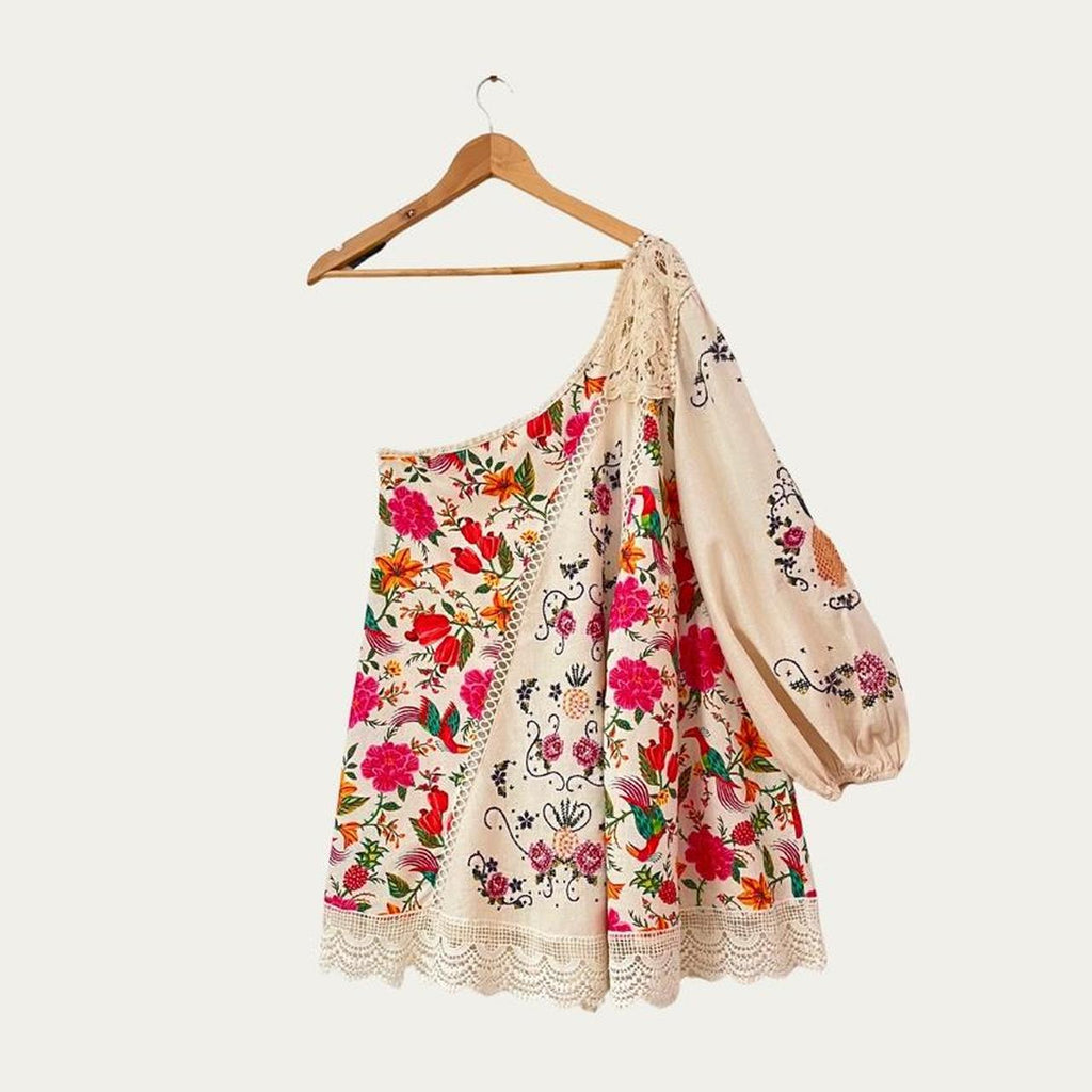 Farm Rio TOUCANS One Shoulder Dress.