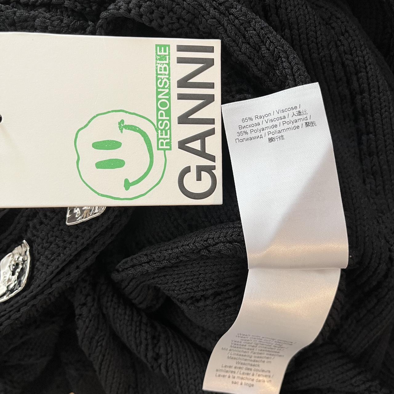 Ganni BNWT Knitted Halterneck Midi Dress in Black.