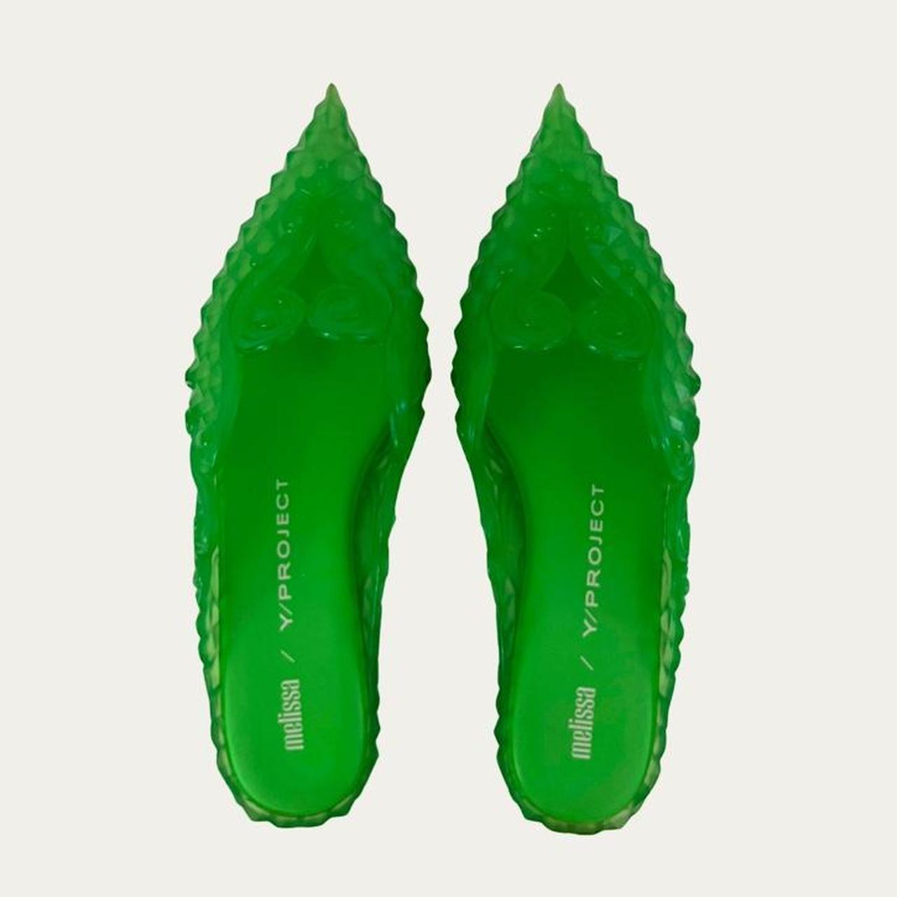 Melissa x Y/Project COURT Shoe in Green.