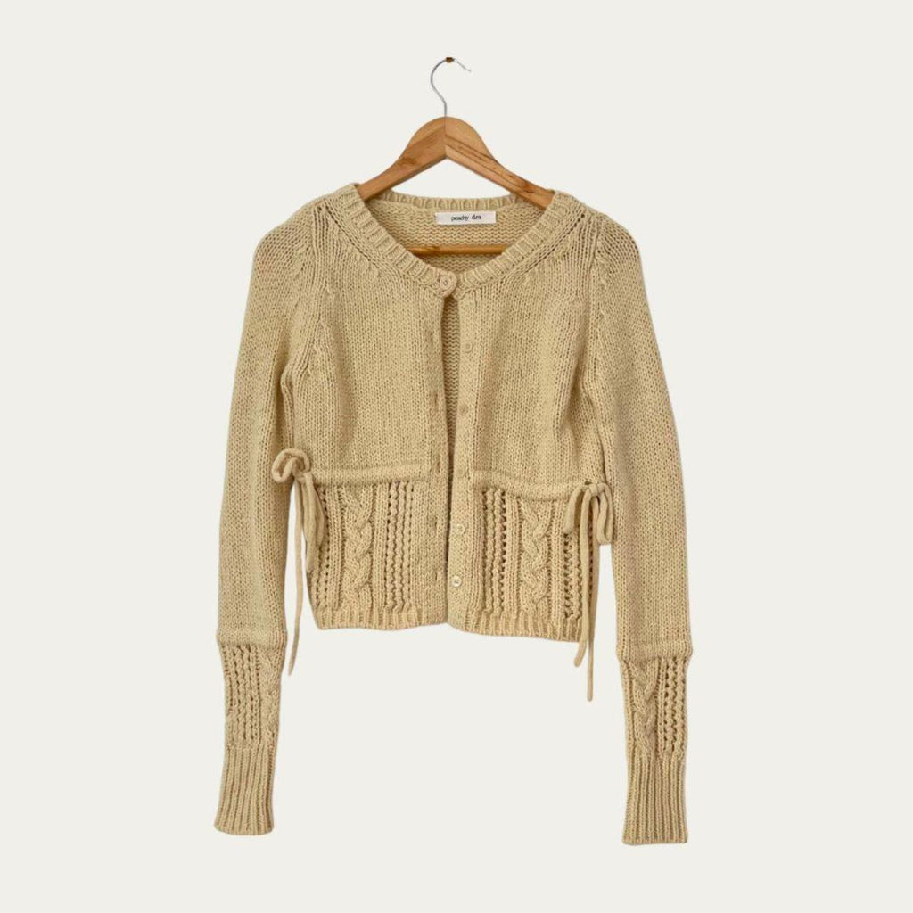 Peachy Den GABRIELLE Knit Cardigan in Buttercup.