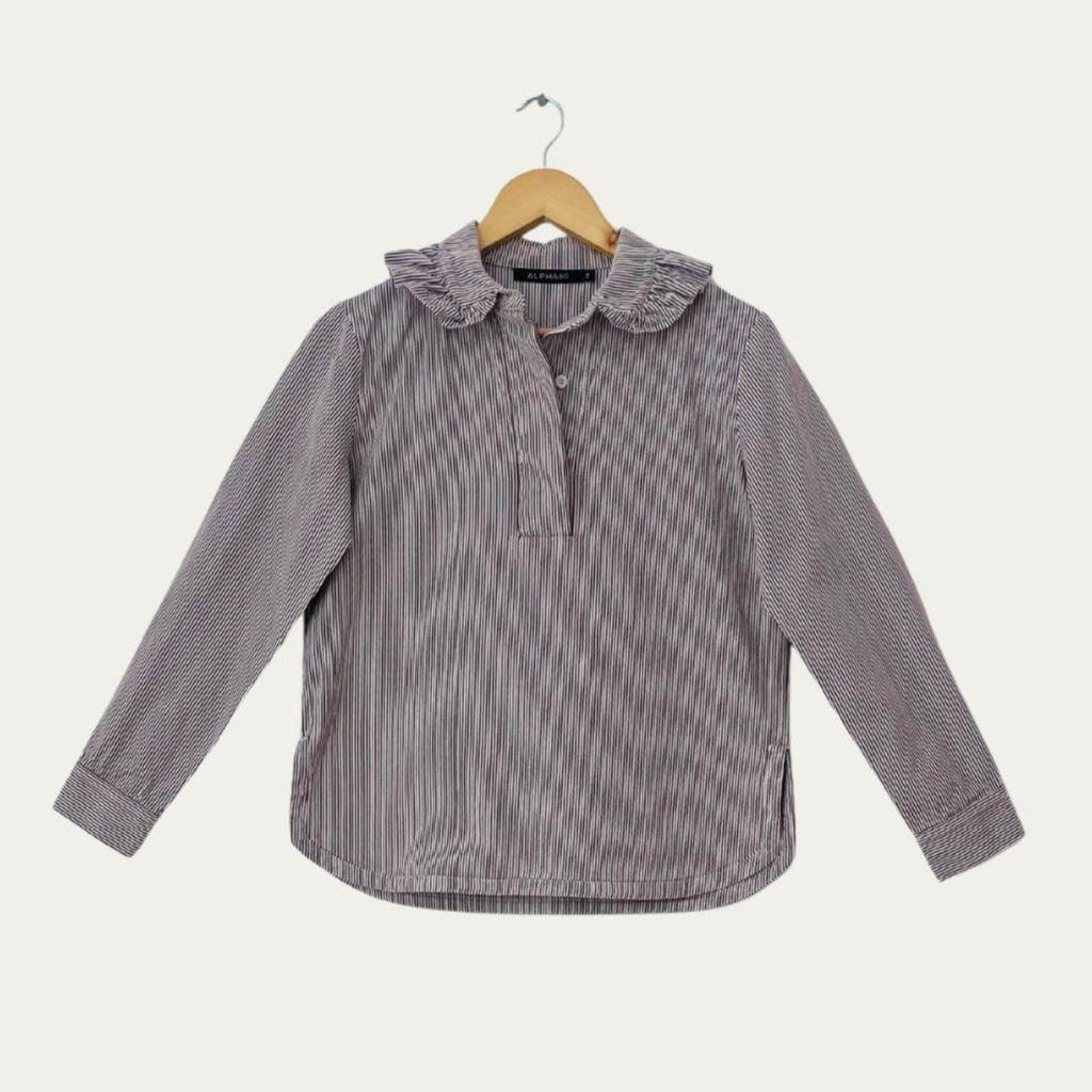 Alpha 60 Ruffle Collar Blouse.