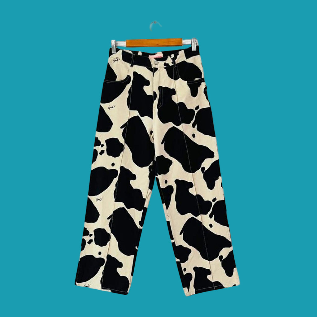 Lisa Says Gah ROBYN Jeans in Cow Print.
