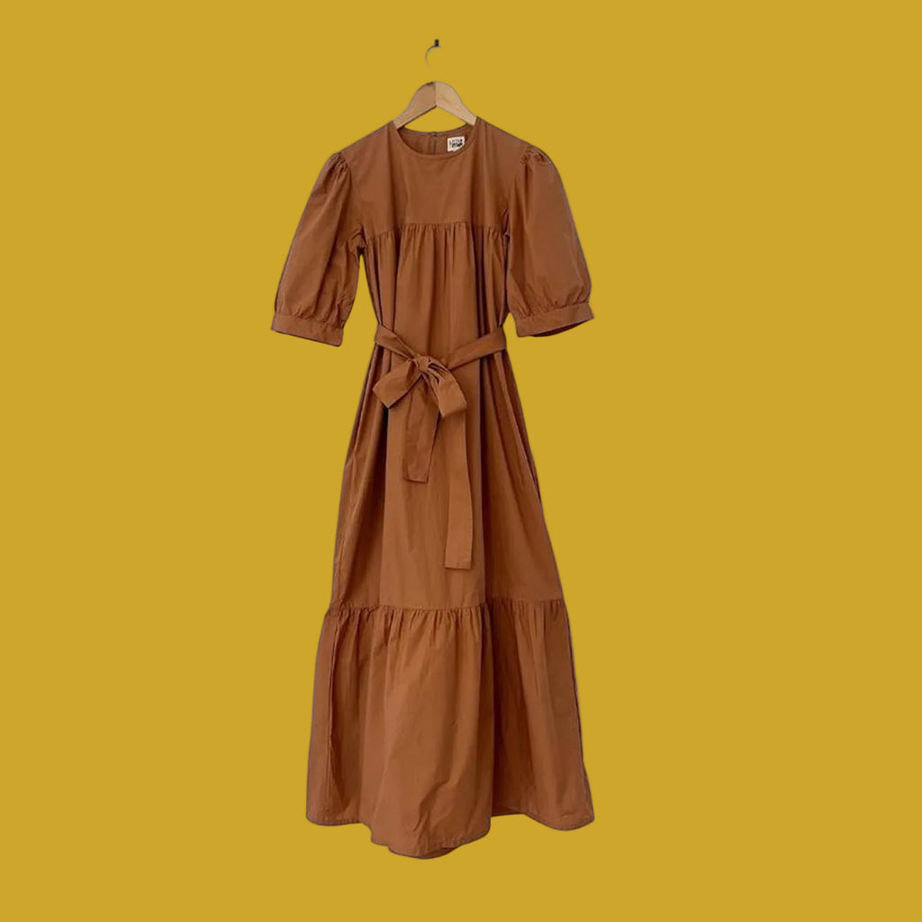 Little Tienda Maxi Dress in Brown.