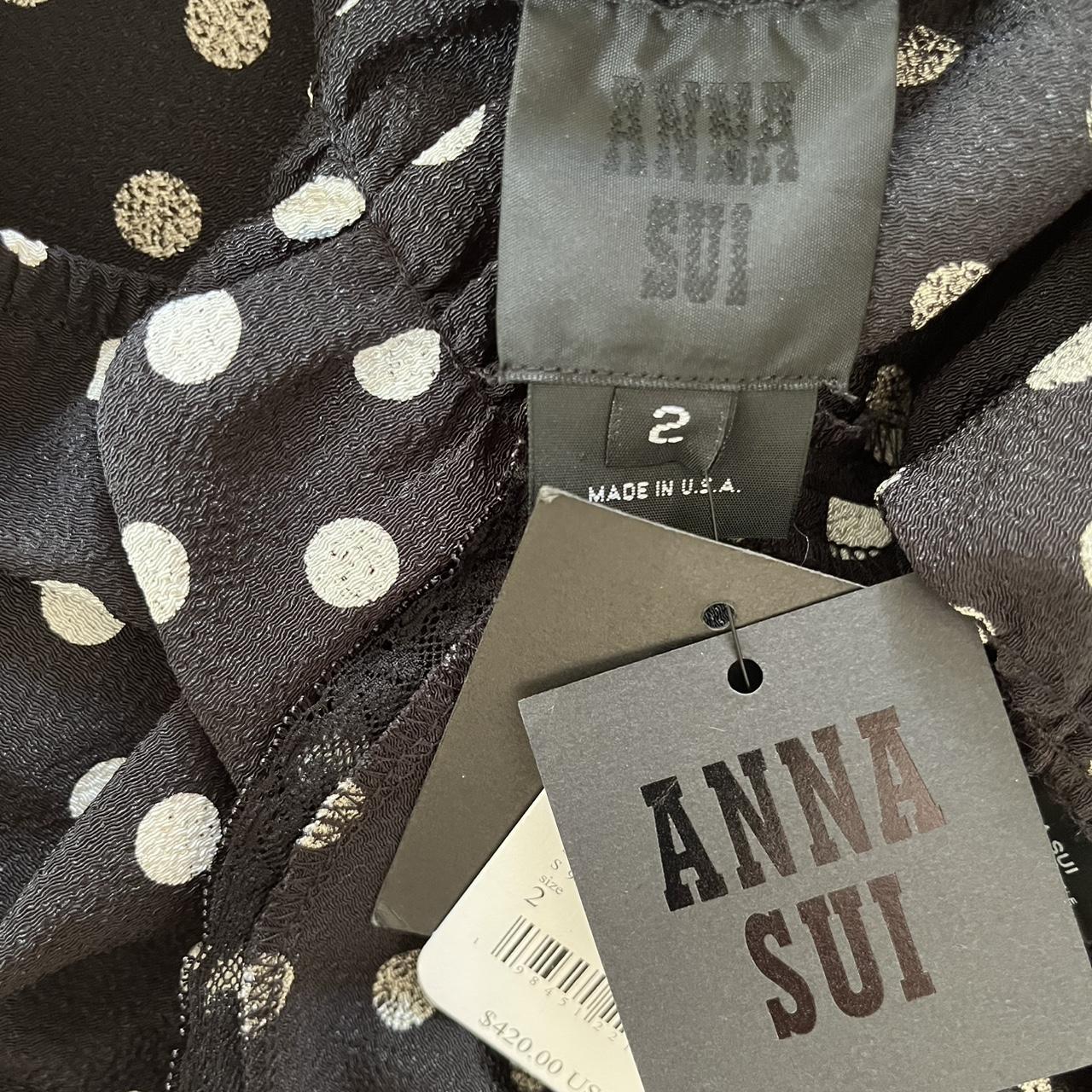 Anna Sui BNWT RUCHED Polka Dot Skirt.