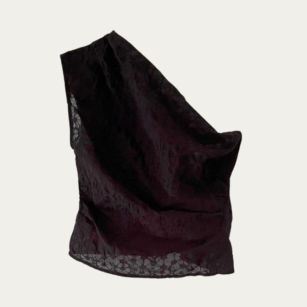 Muse The Label ORA One Shoulder Top in Black Floral.