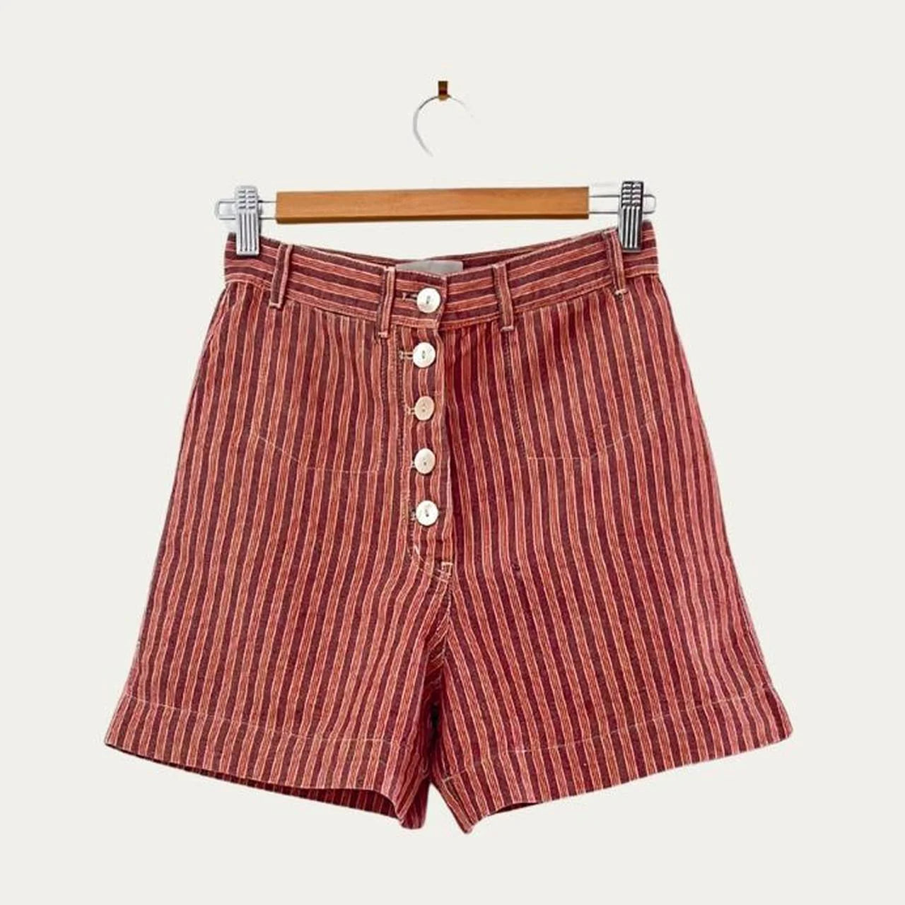 Penny Sage DREYFUS Shorts in Red Stripe Size S.