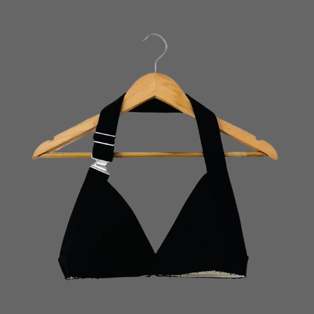 Acne Studios Tuxedo Halter Bralette Crop Top.