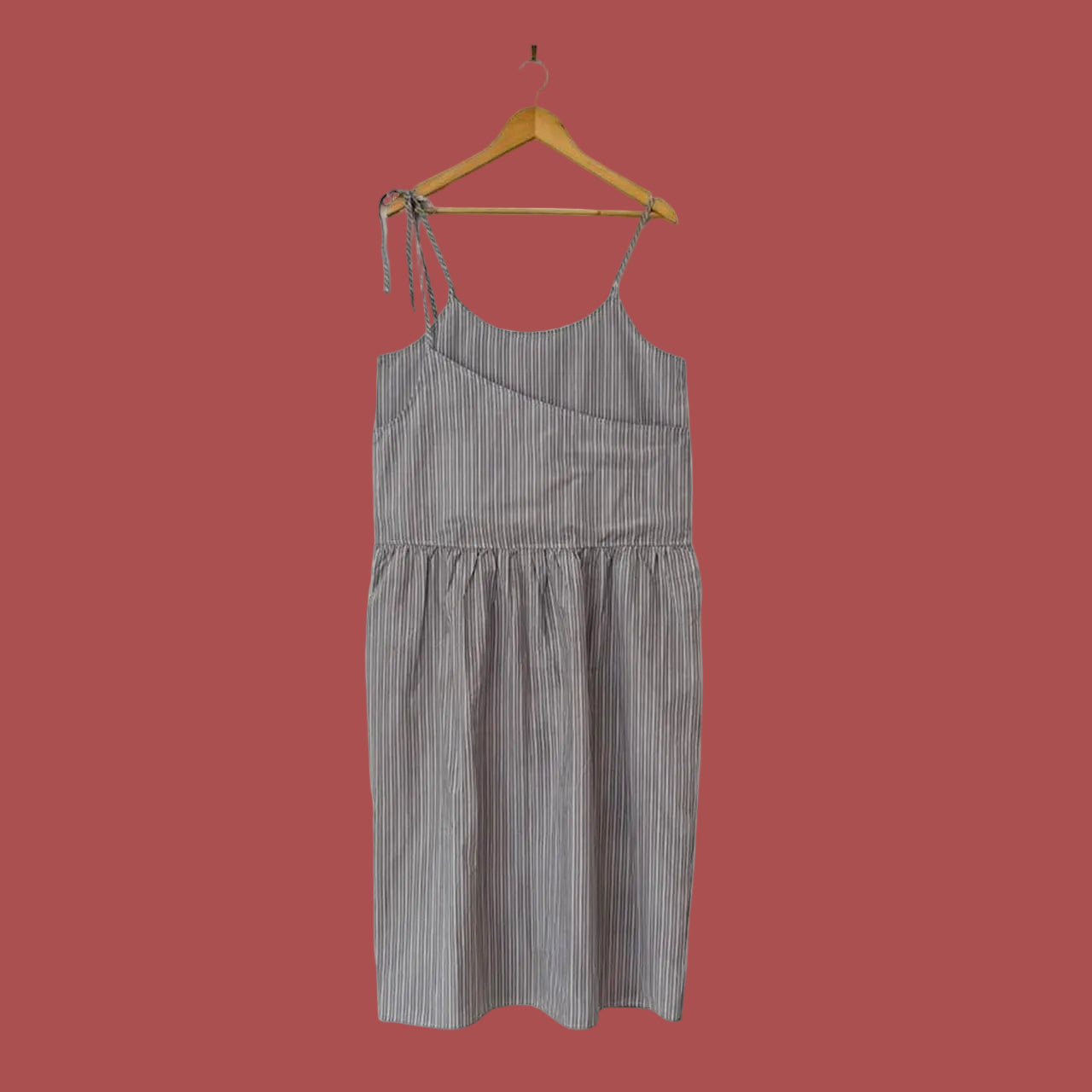 Deiji Studios BNWT DOUBLE LAYER Dress in Sea Stripe.