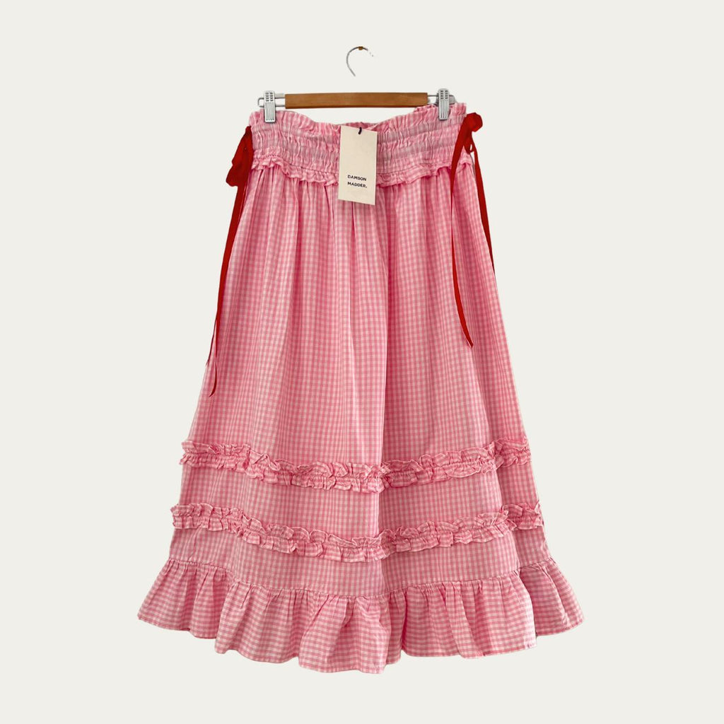 Damson Madder BNWT OLIVIA Ruffle Gingham Skirt.