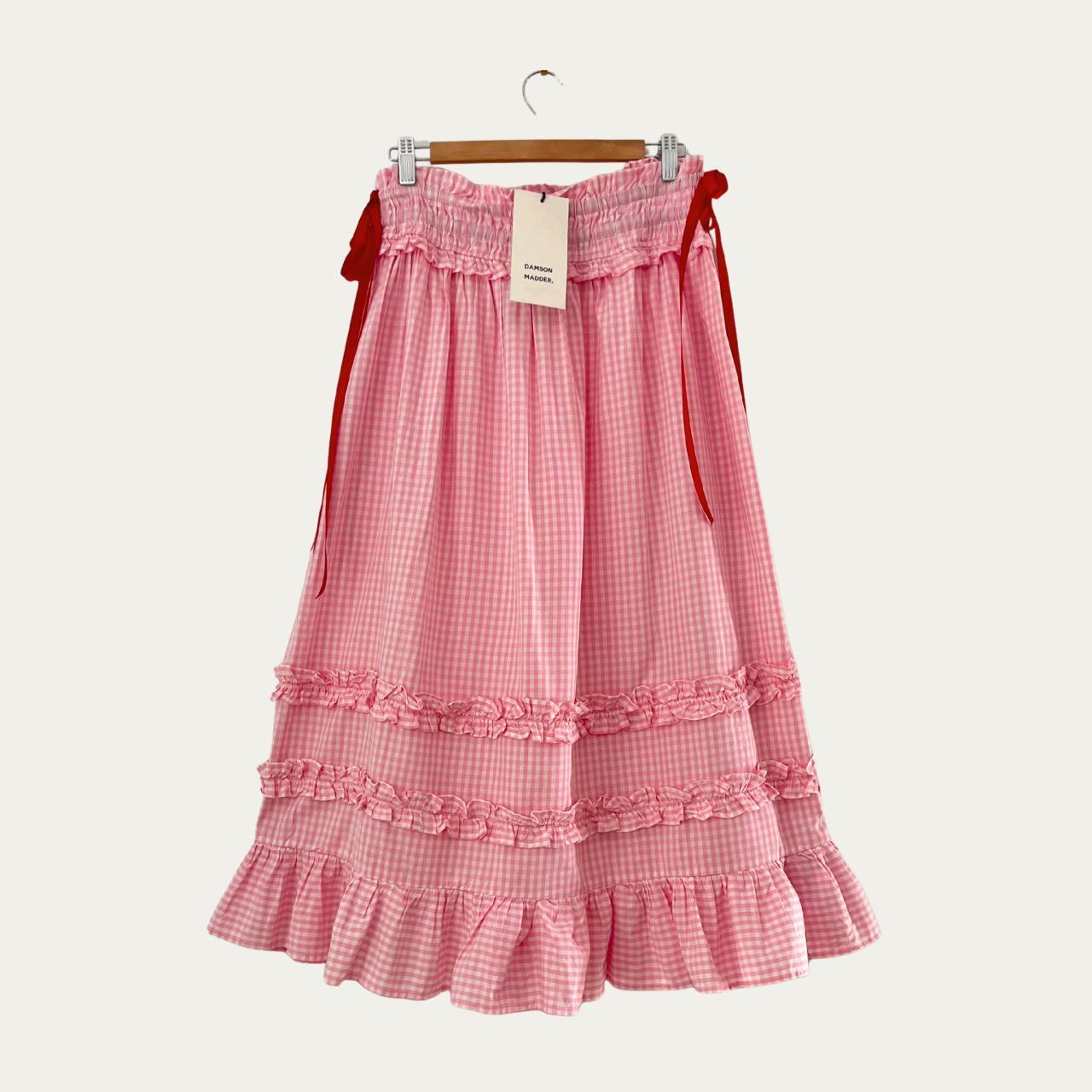 Damson Madder BNWT OLIVIA Ruffle Gingham Skirt.