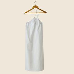 Deiji Studios KEYHOLE Midi Dress in White Size S.
