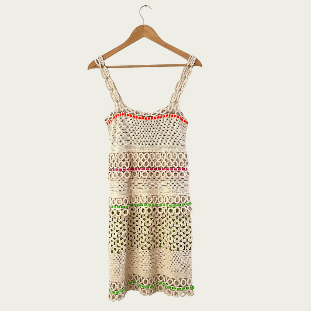 Moschino Cheap and Chic BNWT Crochet Knit Dress Size AU10.