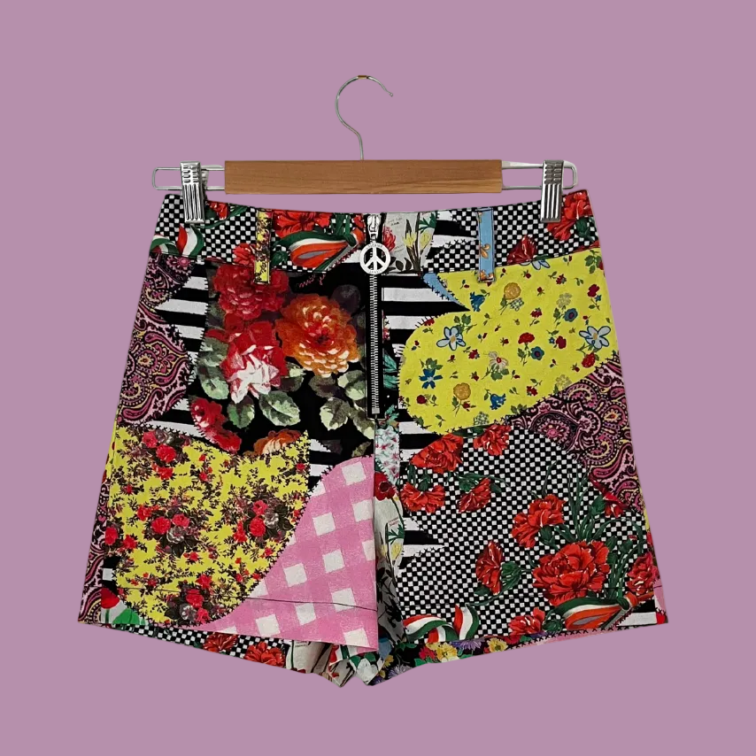 Moschino BNWT PATCHWORK Shorts Size AU8.