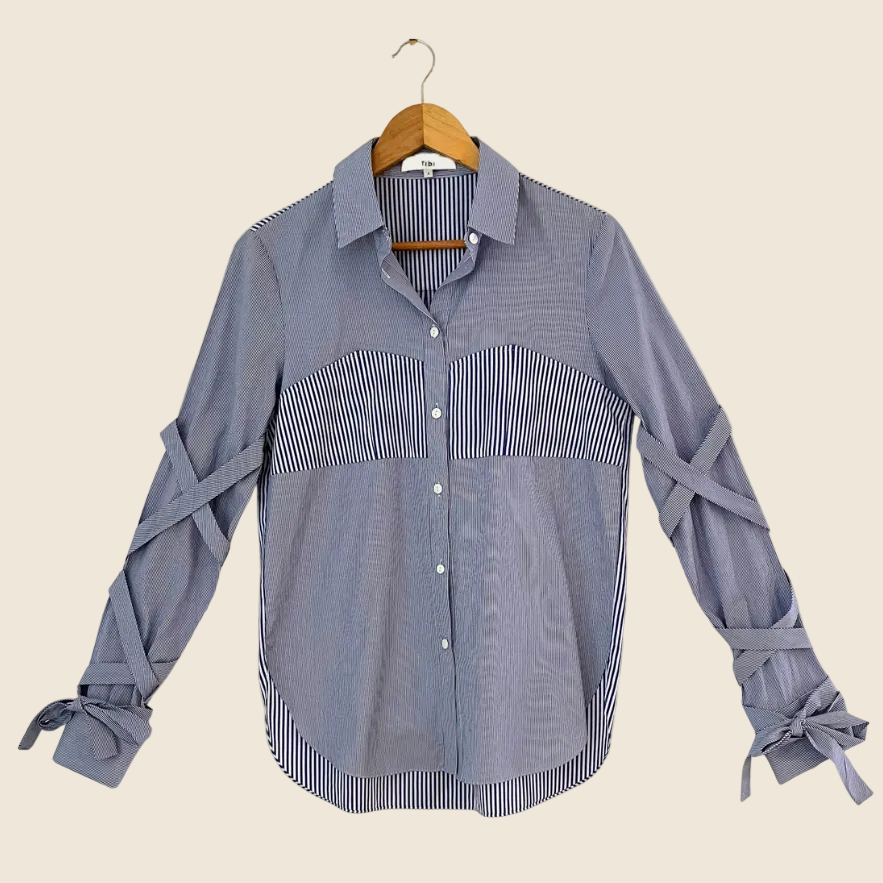 Tibi Striped Strap Shirt Size US2/AU6-8.