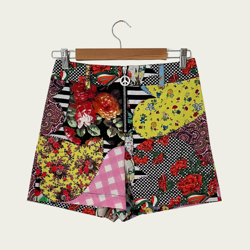 Moschino BNWT PATCHWORK Shorts Size AU8.