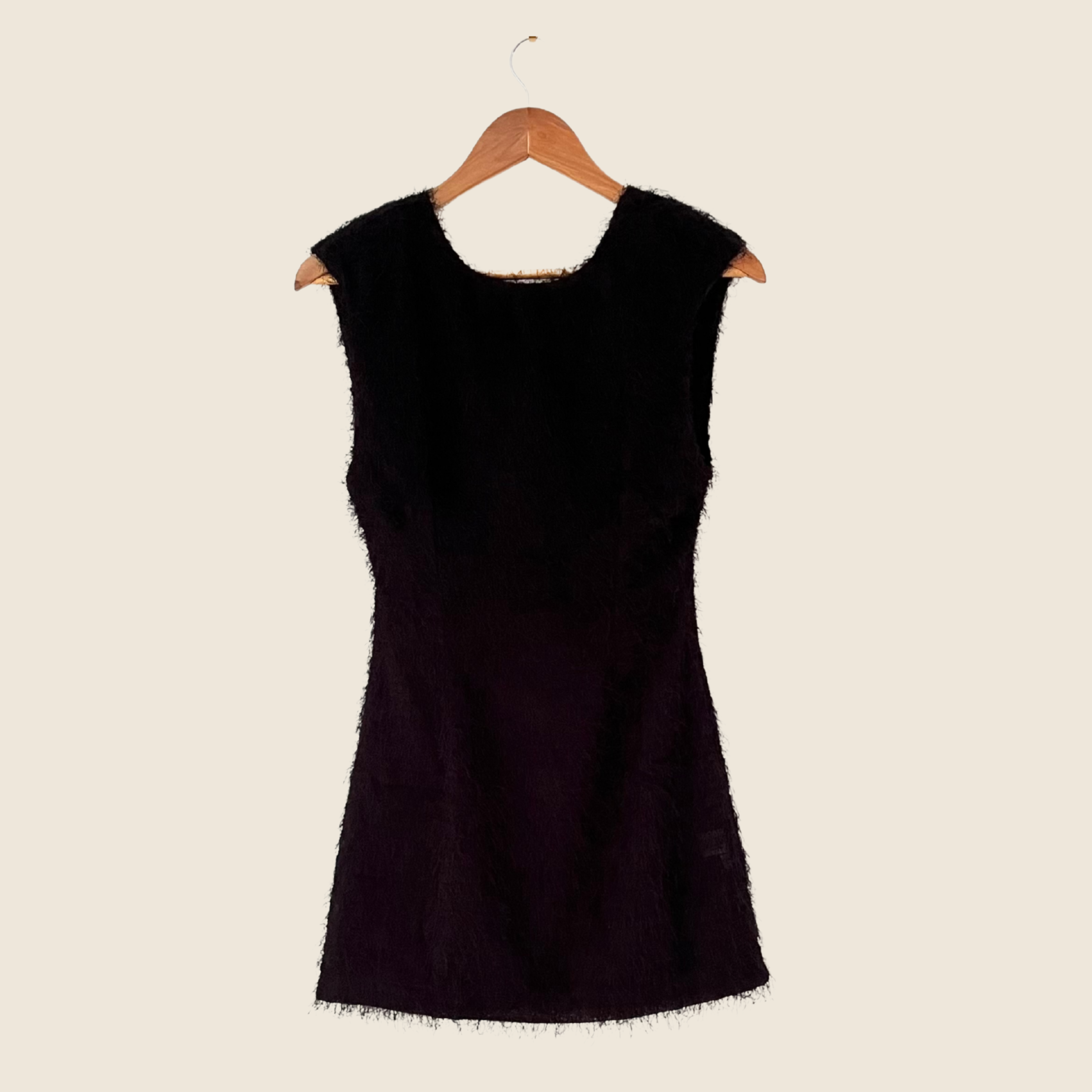 Après Studios Black Fringe Mini Dress Size AU6.