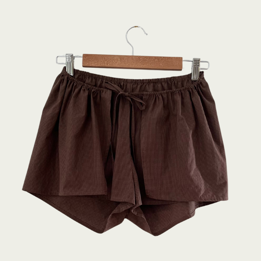Deiji Studios BNWT SKORT In Carob Check Size XS.