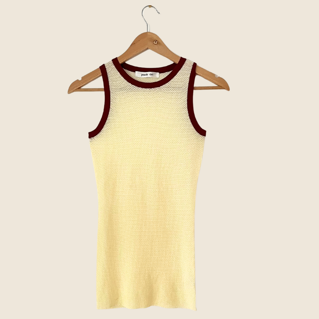 Peachy Den ELISE Tank Top in Vanilla Size M.