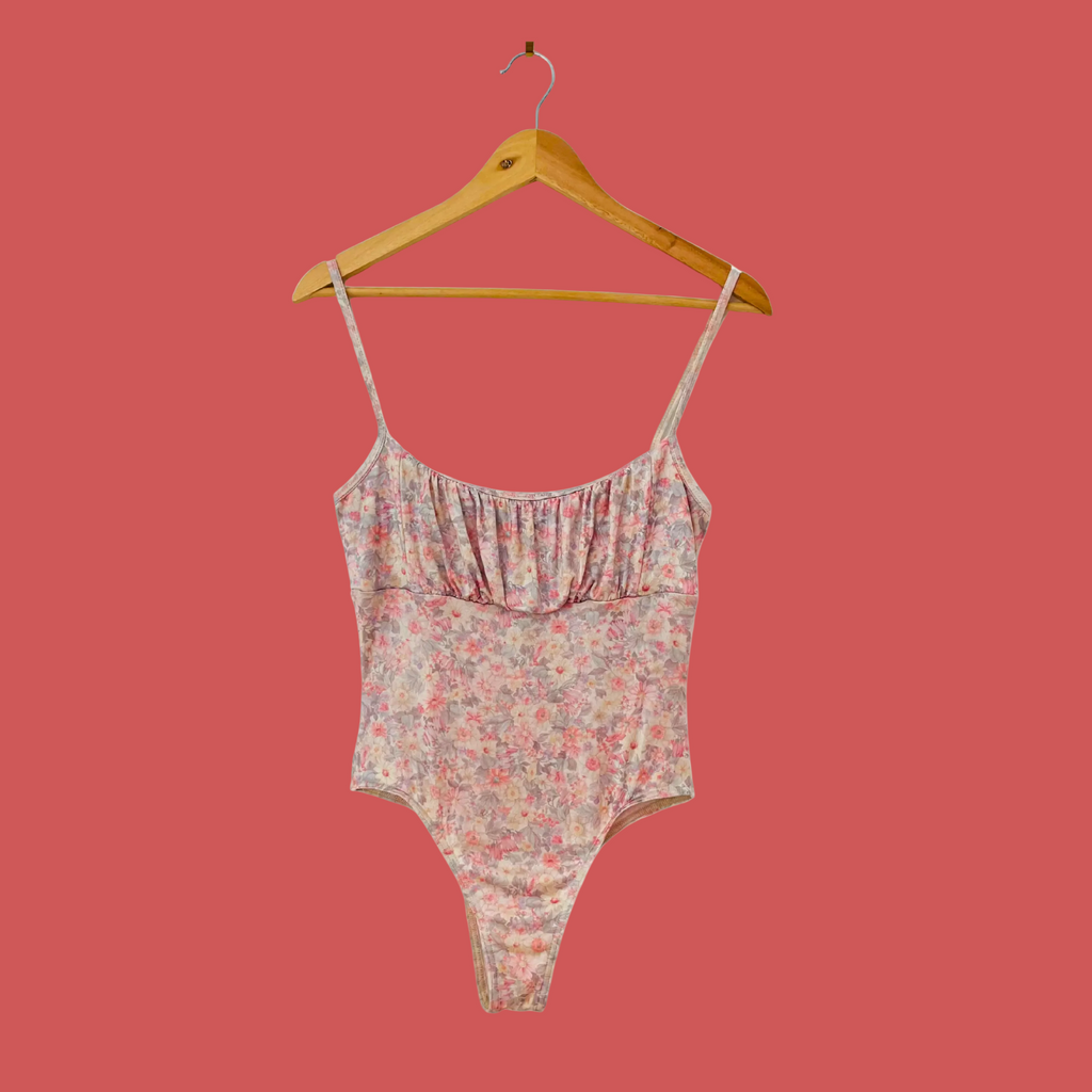All Is A Gentle Spring Floral Leotard.
