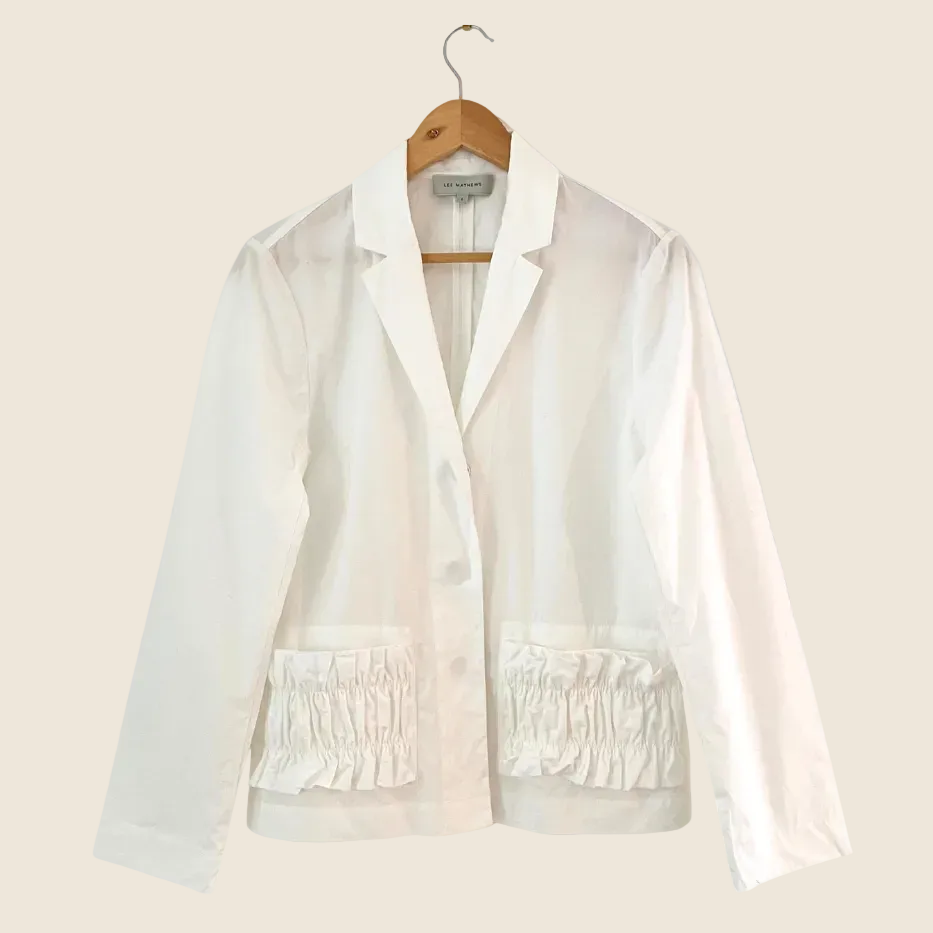 Lee Mathews DWIGHT Ruched Blazer Size 1/S.