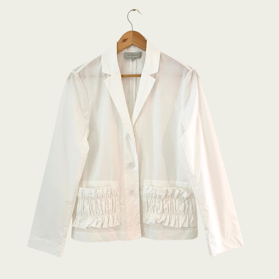 Lee Mathews DWIGHT Ruched Blazer Size 1/S.