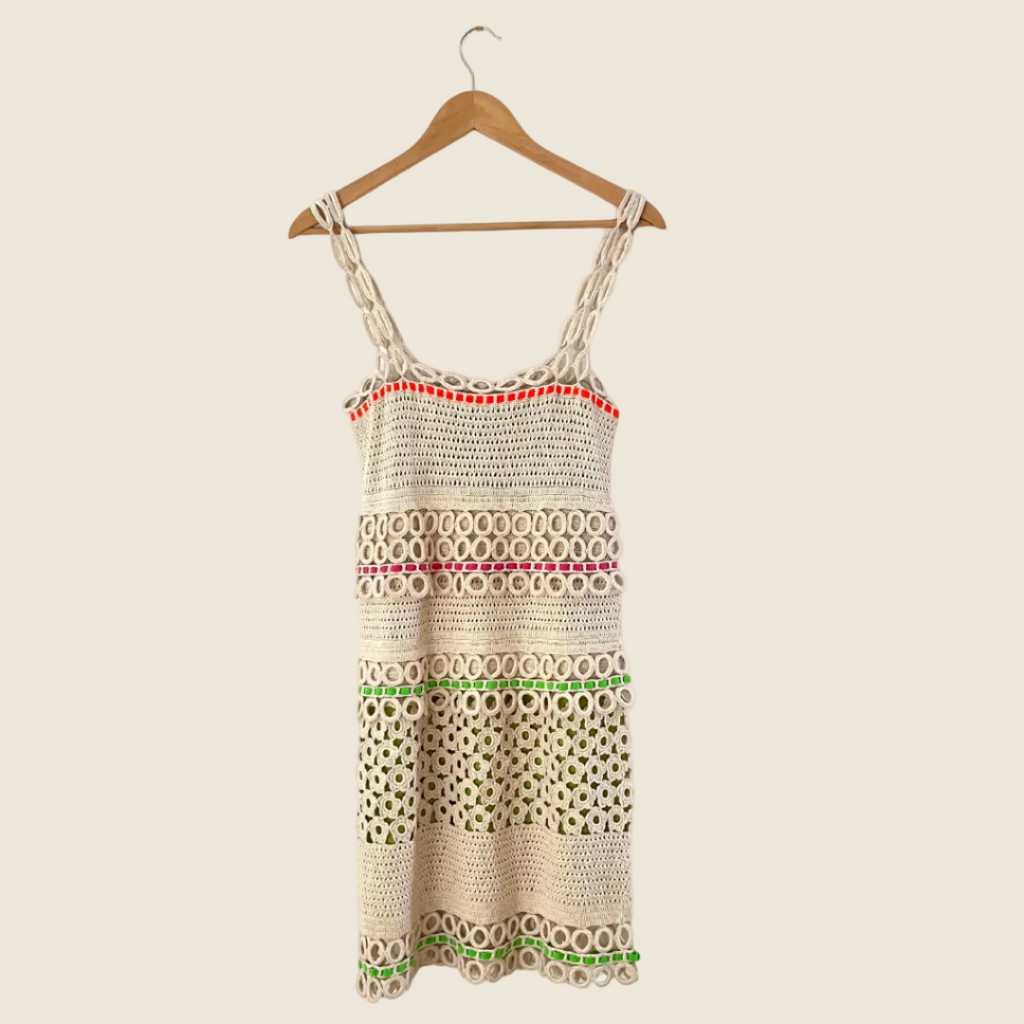 Moschino Cheap and Chic BNWT Crochet Knit Dress Size AU10.