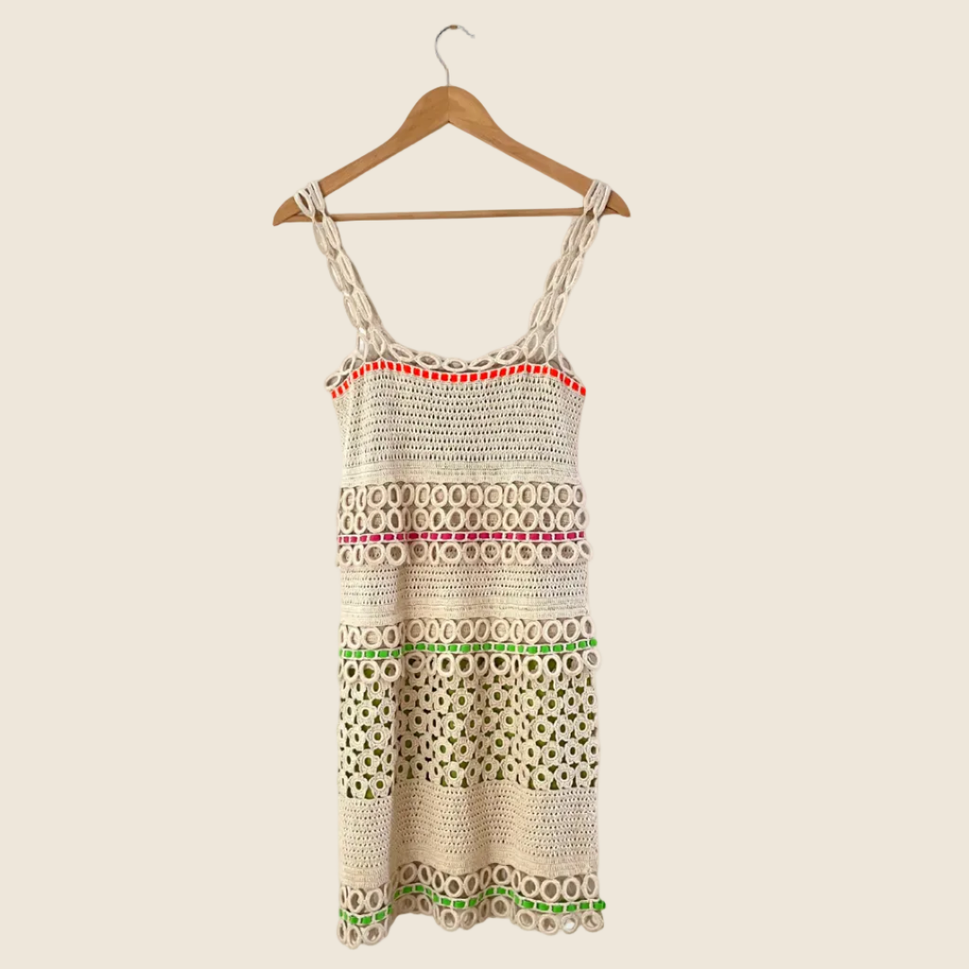 Moschino Cheap and Chic BNWT Crochet Knit Dress Size AU10.