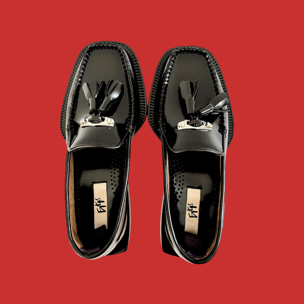 EYTYS RIO Tassel Detail Loafer in Black.