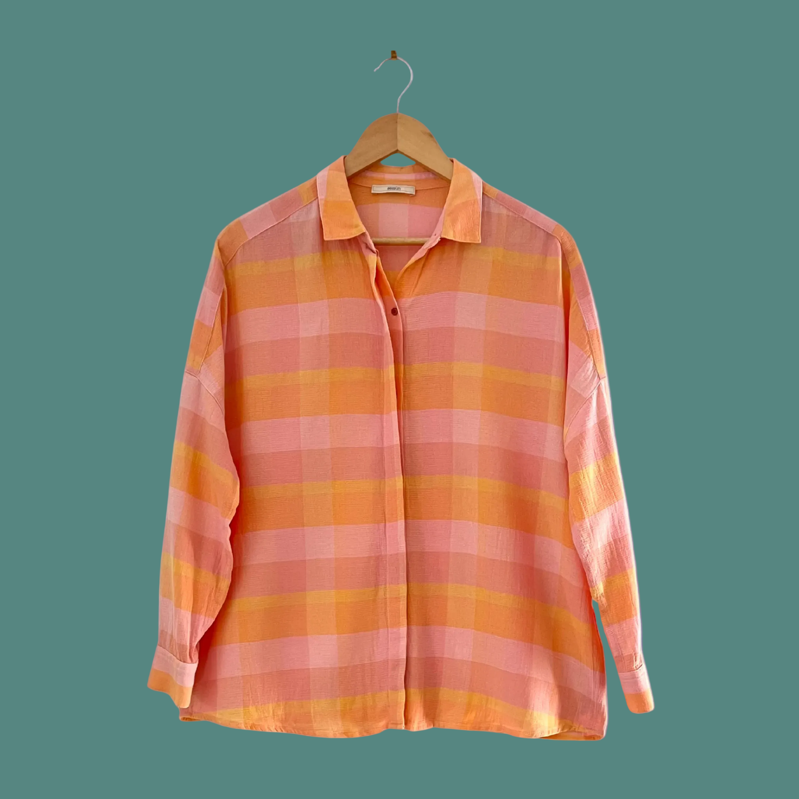 Sessùn DELIMA Checked Shirt in Orange.