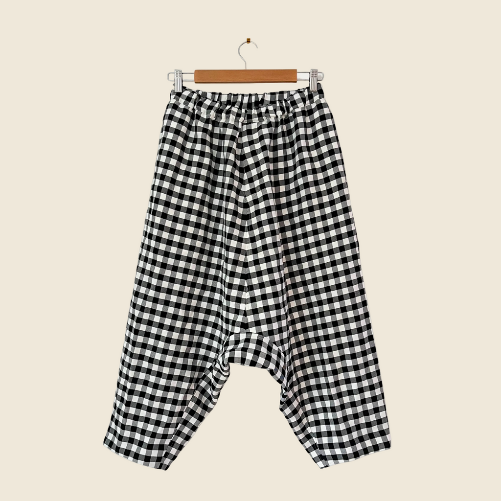 BLACK By Comme Des Garçons Cropped Gingham Trousers Size S.
