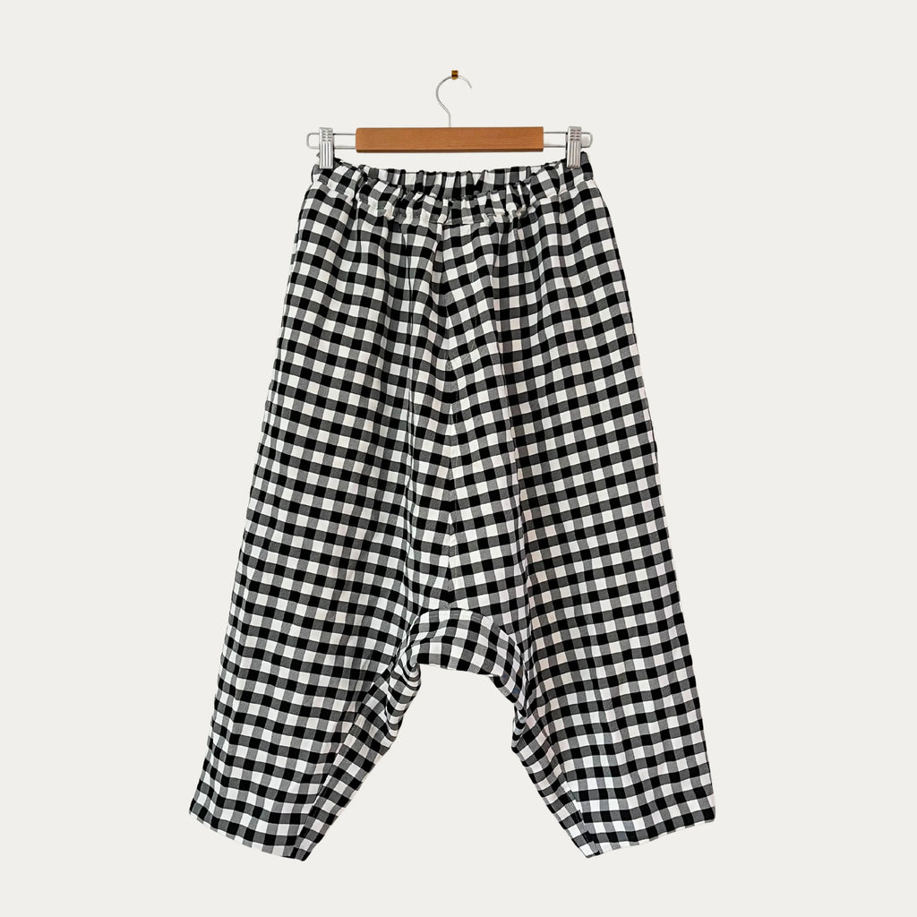 BLACK By Comme Des Garçons Cropped Gingham Trousers Size S.